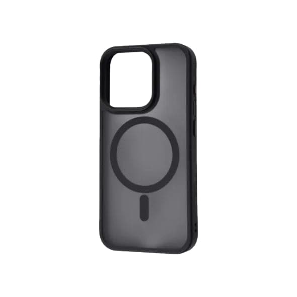 Чохол для Apple iPhone 15 Pro WAVE Matte Insane Case with Magnetic Ring Black/чорний