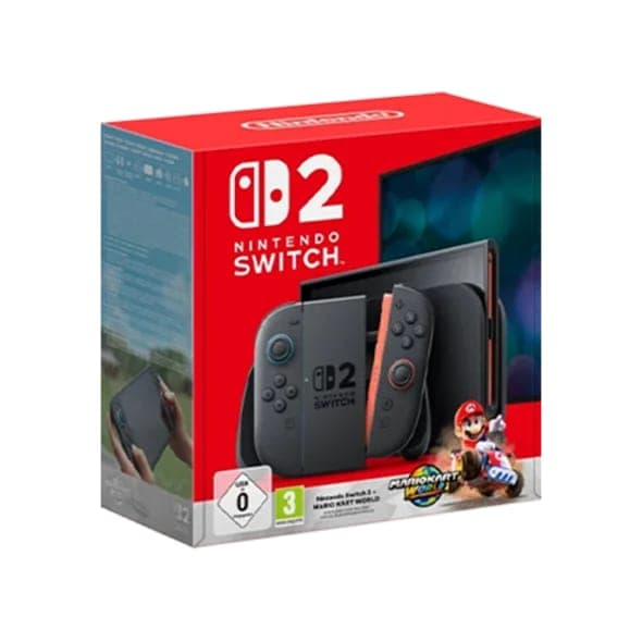 Портативна ігрова приставка Nintendo Switch 2 Black Mario Kart World Bundle (0045496321529)