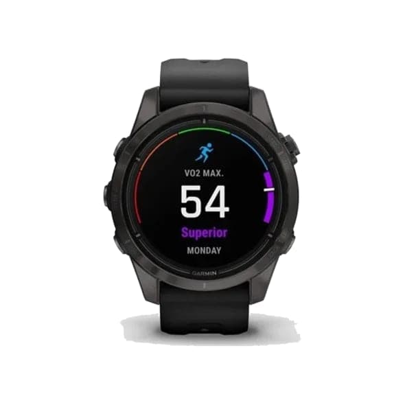 Смарт-годинник Garmin Epix Pro Gen 2 Sapphire 42mm Carbon G. DLC Ti. with Black Band (010-02802-14/15)
