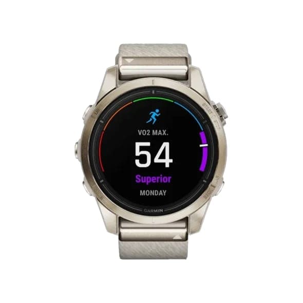 Смарт-годинник Garmin Epix Pro Gen 2 Sapphire 42mm Soft Gold w. Cream H. Nylon Band (010-02802-20)
