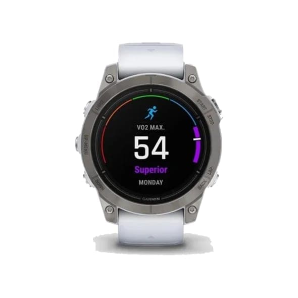 Смарт-годинник Garmin Epix Pro Gen 2 Sapphire 47mm Titanium w. Whitestone Band (010-02803-20/21)