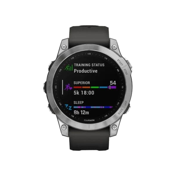 Смарт-годинник Garmin Fenix 7 Silver with Graphite Band (010-02540-00/01)