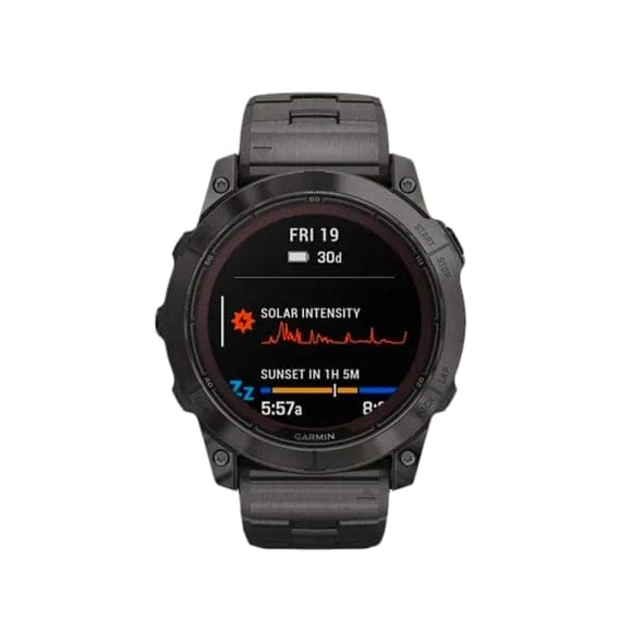 Смарт-годинник Garmin Fenix 7X Pro Sapphire Solar Carbon G. DLC Tit. with Vented Tit. Bracelet (010-02778-30)