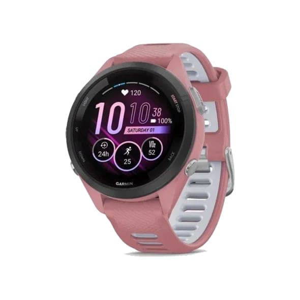 Смарт-годинник Garmin Forerunner 265S Black Bezel w. Light Pink Case and Light Pink/Whitestone S. Band (010-02810-15)