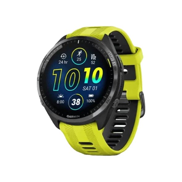 Смарт-годинник Garmin Forerunner 965 Carbon Gray Titanium Bezel w. Black Case and Amp Yell/Black S. Band (010-02809-02/12)