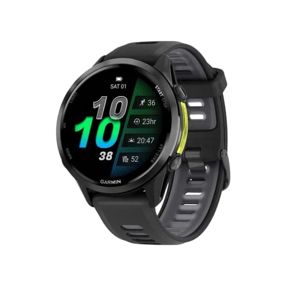 Смарт-годинник Garmin Forerunner 970 Carbon Gray DLC Titanium w. Black Case and Black/Translucent W. Band (010-02969-00/10)