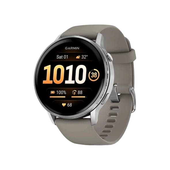Смарт-годинник Garmin Venu 4 45 mm Silver with Silver Gray Silicone Band (010-03014-01)