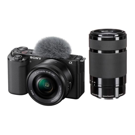 Фотоапарат із двома змінними об'єктивами Sony ZV-E10 Kit 16-50mm + 55-210mm Black