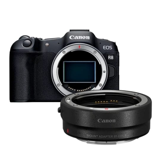 Фотоапарат з адаптером для об'єктиву Canon EOS R8 + Mount Adapter EF-EOS R