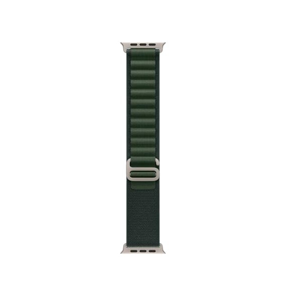 Ремінець Apple Alpine Loop Dark Green - Natural Titanium Finish для Watch 44/45/46/49mm - Medium (MXMV3)