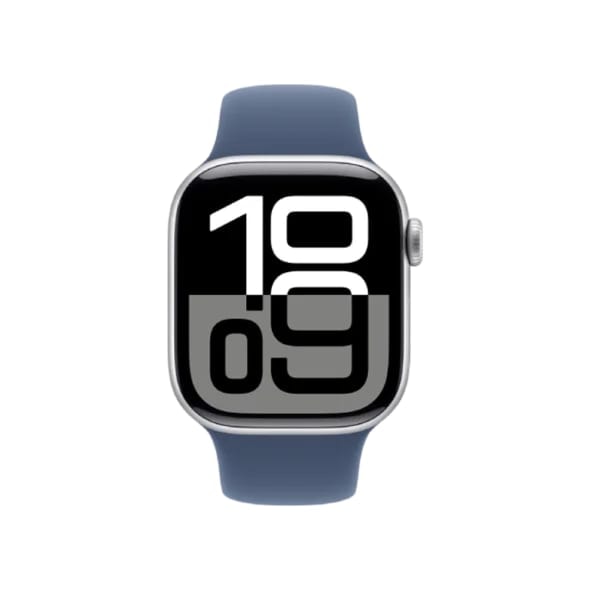 Смарт-годинник Apple Watch Series 10 GPS 46mm Silver Alu. Case w. Denim Sport Band - M/L (MWWM3)