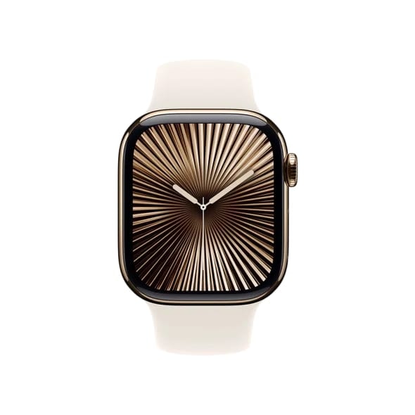 Смарт-годинник Apple Watch Series 10 GPS + Cellular 42mm Gold Titanium Case w. Starlight Sport Band - M/L (MX073)