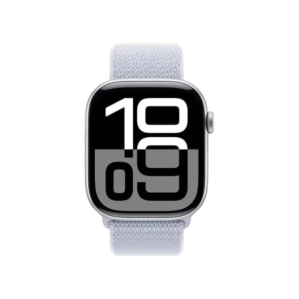 Смарт-годинник Apple Watch Series 10 GPS + Cellular 42mm Silver Aluminum Case w. Blue Cloud S. Loop (MWX53)