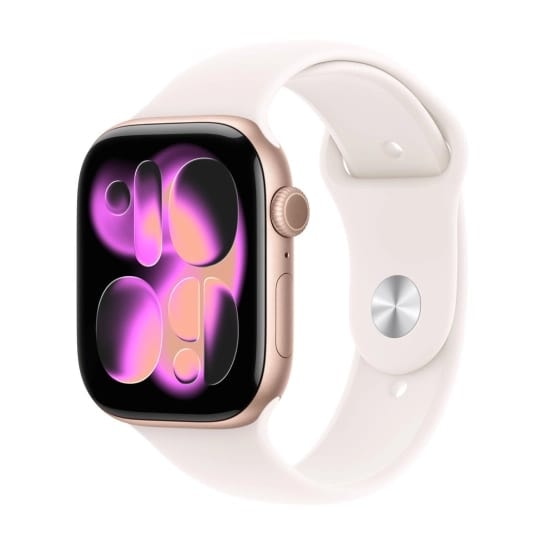 Смарт-годинник Apple Watch Series 11 GPS 46mm Aluminium Rose Gold Case with Light Blush Sport Band - M/L