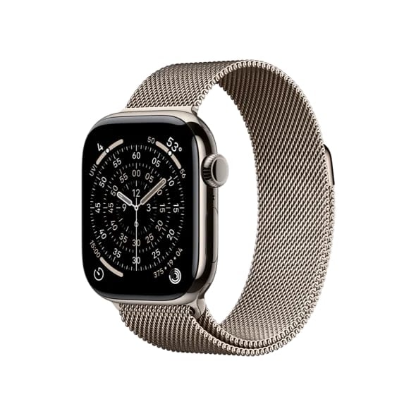 Смарт-годинник Apple Watch Series 11 GPS + Cellular 42mm Natural Tit. Case w. Natural Milanese Loop (MF8P4)