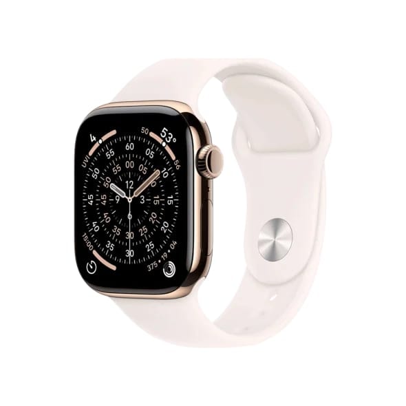 Смарт-годинник Apple Watch Series 11 GPS + Cellular 42mm Gold Titanium Case w. Light Blush Sport Band - S/M (MF8W4)