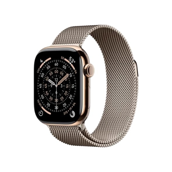 Смарт-годинник Apple Watch Series 11 GPS + Cellular 42mm Gold Tit. Case w. Natural Milanese Loop (MF9M4+MGHY4)