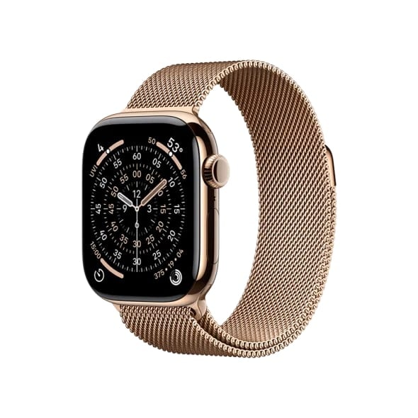 Смарт-годинник Apple Watch Series 11 GPS + Cellular 42mm Gold Tit. Case w. Gold Milanese Loop (MF8Y4)