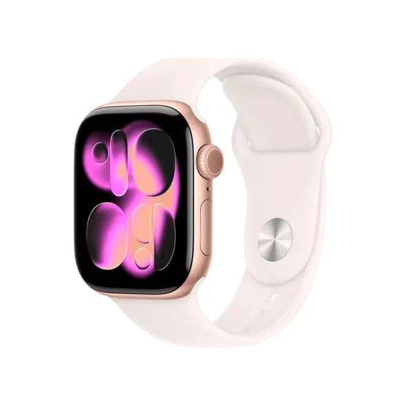 Смарт-годинник Apple Watch Series 11 GPS + Cellular 42mm Rose Gold Alu. Case w. Light Blush Sport Band - S/M (MF8E4)
