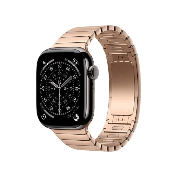 Смарт-годинник Apple Watch Series 11 GPS + Cellular 42mm Slate Tit. Case w. Gold Link Bracelet (MF9K4+MXMC3)