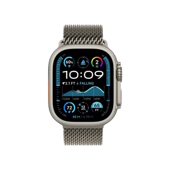 Смарт-годинник Apple Watch Ultra 2 GPS + Cellular 49mm Natural Titanium Case w. N. Titanium Milanese Loop - S (MX4M3)
