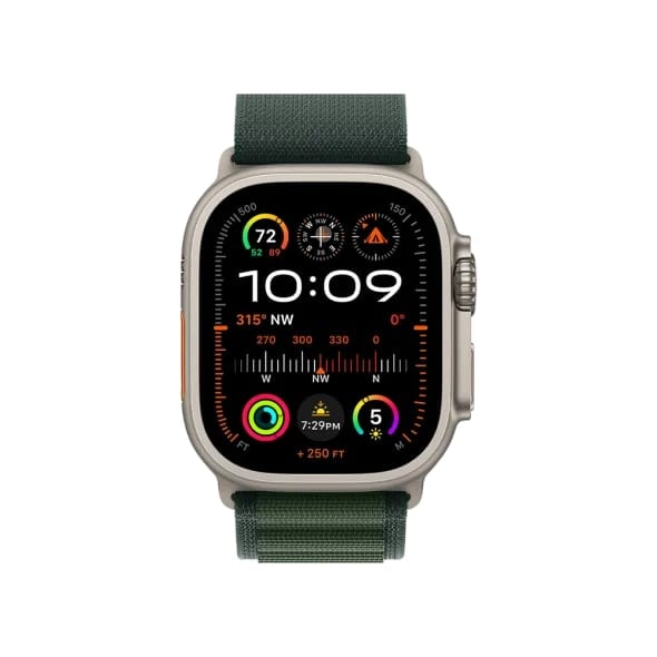 Смарт-годинник Apple Watch Ultra 2 GPS + Cellular 49mm Natural Titan. Case w. Dark Green Alpine Loop - L (MYT33+MXMW3)