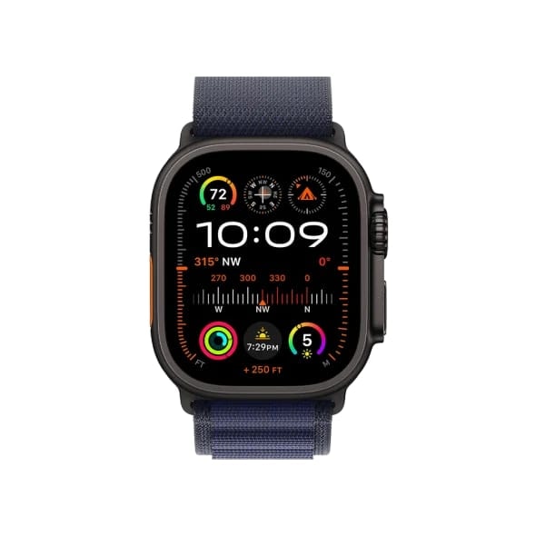 Смарт-годинник Apple Watch Ultra 2 GPS + Cellular 49mm Black Titan. Case w. Navy Alpine Loop - Medium (MYTF3+MYPX3)