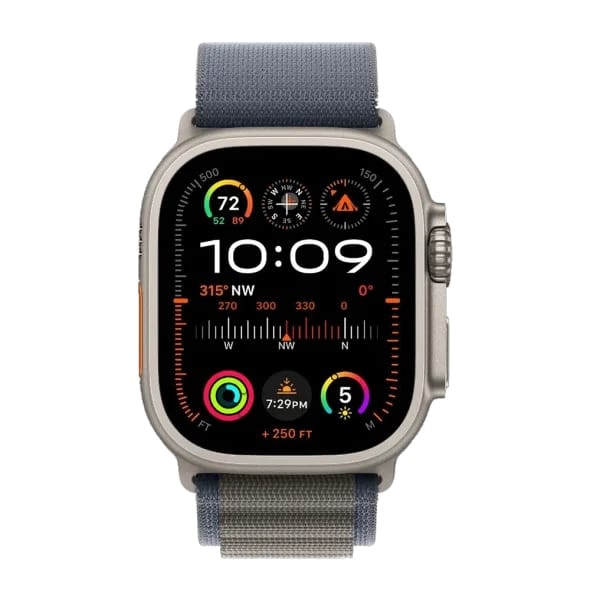 Смарт-годинник Apple Watch Ultra 2 GPS + Cellular 49mm Titanium Case with Blue Alpine Loop - Small (MREK3/MRFA3)