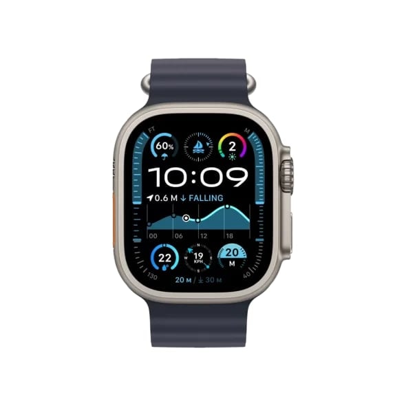 Смарт-годинник Apple Watch Ultra 2 GPS + Cellular 49mm Natural Titanium Case w. Navy Ocean Band (MX4D3)