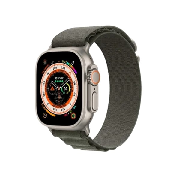 Смарт-годинник Apple Watch Ultra GPS + Cellular 49mm Titanium Case with Green Alpine Loop - Small (MNHC3/MNHJ3)