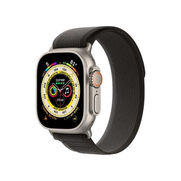 Смарт-годинник Apple Watch Ultra GPS + Cellular 49mm Titanium Case with Black/Gray Trail Loop - S/M (MQF43/MQFW3)