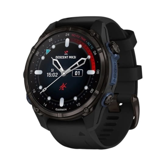 Смарт-годинник Garmin Descent Mk3i 43 mm Carbon Gray DLC Titanium w. Black Silicone Band (010-02753-10/11)