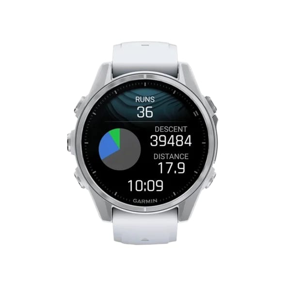 Смарт-годинник Garmin Fenix 8 43mm AMOLED Silver with Whitestone Silicone Band (010-02903-00/06)