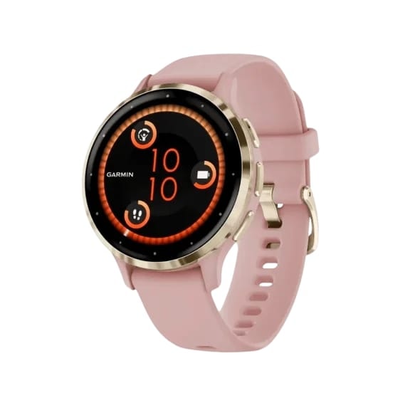 Смарт-годинник Garmin Venu 3S Soft Gold S. Steel Bezel w. Dust Rose Case and S. Band (010-02785-03/53)