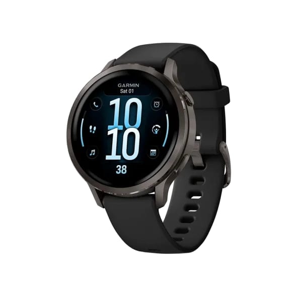 Смарт-годинник Garmin Venu 4 41 mm Slate with Black Silicone Band (010-03013-02)