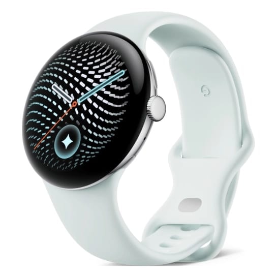 Смарт-годинник Google Pixel Watch 5 45 mm Wi-Fi Polished Silver Aluminum Case / Fog Active Band