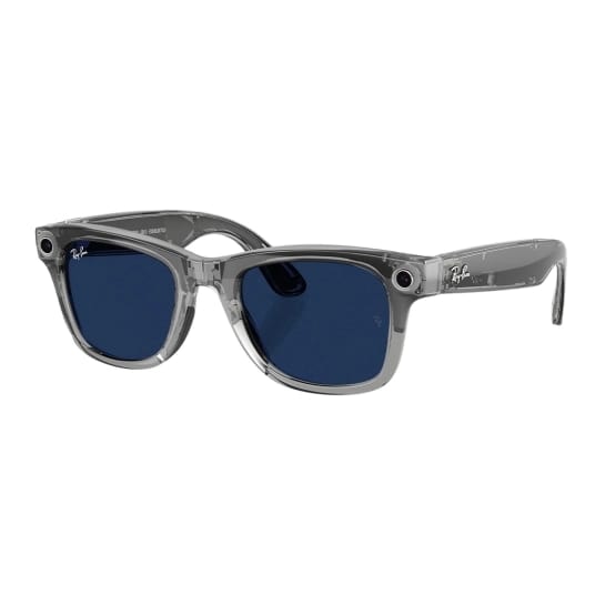 Смарт-окуляри Ray-Ban Meta Wayfarer Gen 2 Large - Shiny Transparent Grey Frame with Clear Sapphire Transitions Lenses (RW4012 6840MF 53-22)