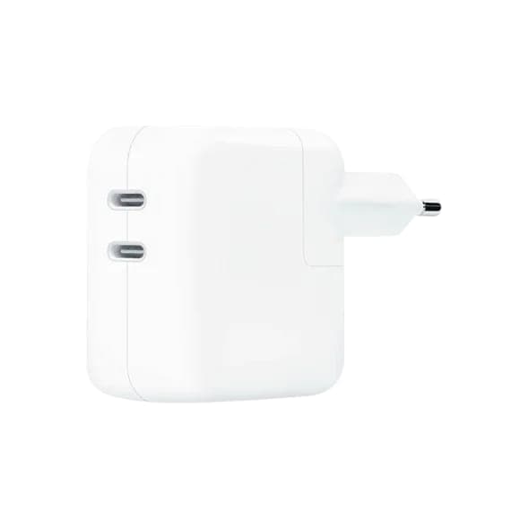 Мережевий зарядний пристрій Apple A2676 35W Dual USB-C White (MW2K3)