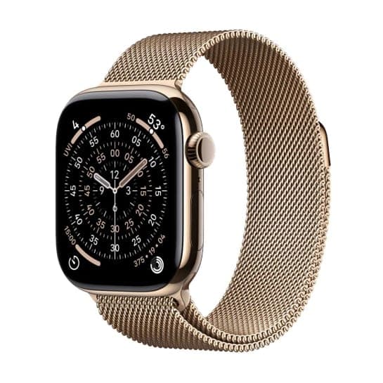 Смарт-годинник Apple Watch Series 11 GPS + Cellular 46mm Gold Titanium Case with Gold Milanese Loop - S/M