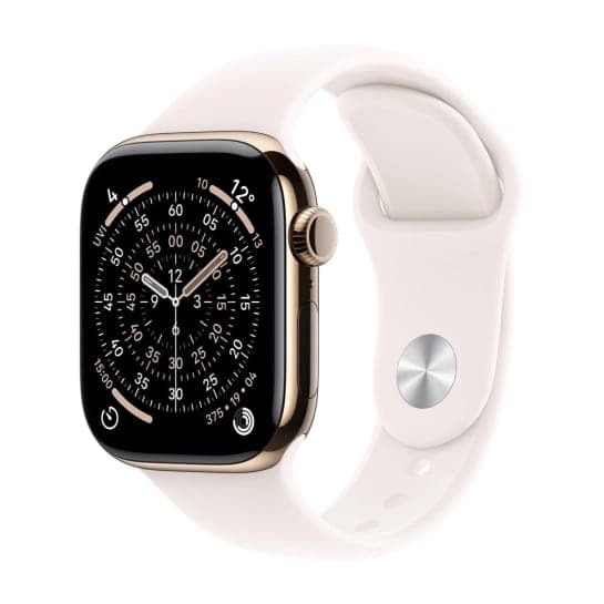 Смарт-годинник Apple Watch Series 11 GPS + Cellular 46mm Gold Titanium Case with Light Blush Sport Band - M/L