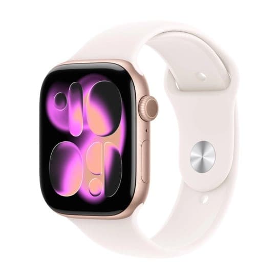 Смарт-годинник Apple Watch Series 11 GPS + Cellular 46mm Aluminium Rose Gold Case with Light Blush Sport Band - M/L