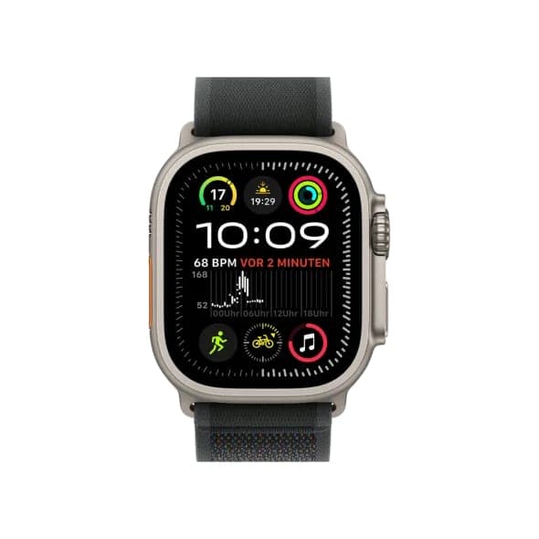 Смарт-годинник Apple Watch Ultra 2 GPS + Cellular 49mm Natural Titan. Case w. Black Trail Loop - M/L (MYT73+MXTR3)
