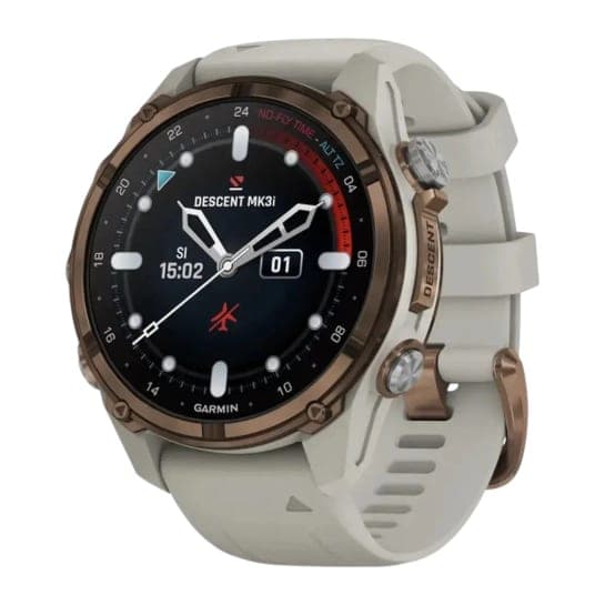 Смарт-годинник Garmin Descent Mk3i 43 mm Bronze PVD Titanium with French Gray Silicone Band (010-02753-13/14)